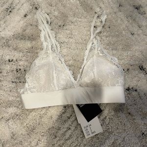 White lace bralette